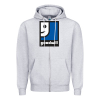 Heather Grey Goodwill Zipper Hoodie - artisFamous