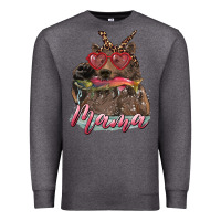 Charcoal Heather Mother's Day Glasses Leopard Bandana Mama Bear Hunting Fish Premium Sweatshirt - RanaPortraitStore
