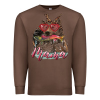 Chestnut Mother's Day Glasses Leopard Bandana Mama Bear Hunting Fish Premium Sweatshirt - RanaPortraitStore