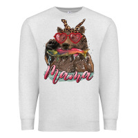 Oatmeal Heather Mother's Day Glasses Leopard Bandana Mama Bear Hunting Fish Premium Sweatshirt - RanaPortraitStore