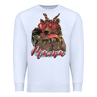 White Mother's Day Glasses Leopard Bandana Mama Bear Hunting Fish Premium Sweatshirt - RanaPortraitStore