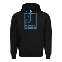Black GOODWILL Zipper Hoodie - artisFamous