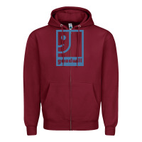 Burgundy GOODWILL Zipper Hoodie - artisFamous