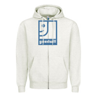 Oatmeal Heather GOODWILL Zipper Hoodie - artisFamous