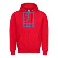 Red GOODWILL Zipper Hoodie - artisFamous