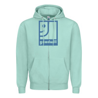 Seafoam GOODWILL Zipper Hoodie - artisFamous