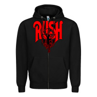 Black rush Zipper Hoodie - artisFamous