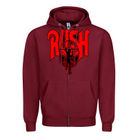Burgundy rush Zipper Hoodie - artisFamous