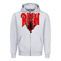 Heather Grey rush Zipper Hoodie - artisFamous