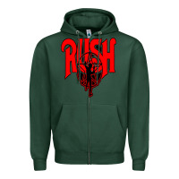 Sports Green rush Zipper Hoodie - artisFamous