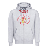 Heather Grey rush Zipper Hoodie - artisFamous