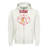 Oatmeal Heather rush Zipper Hoodie - artisFamous