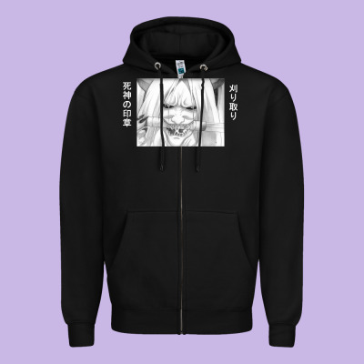 Reaper Death Zipper Hoodie Designed By Artisfamous