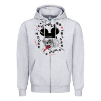 Heather Grey the growlers Zipper Hoodie - artisFamous