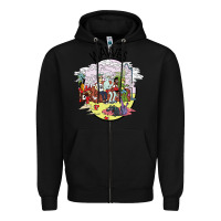 Black wavves Zipper Hoodie - artisFamous