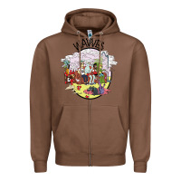 Chestnut wavves Zipper Hoodie - artisFamous
