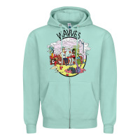 Seafoam wavves Zipper Hoodie - artisFamous