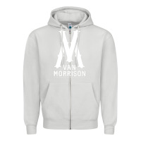 Dove Grey Van Morrison Music Zipper Hoodie - artisFamous
