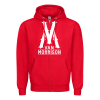 Red Van Morrison Music Zipper Hoodie - artisFamous