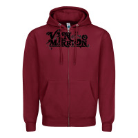 Burgundy Van Morrison Music Zipper Hoodie - artisFamous
