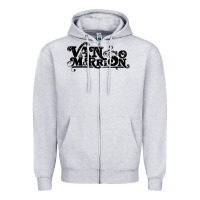 Heather Grey Van Morrison Music Zipper Hoodie - artisFamous