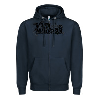 Navy Van Morrison Music Zipper Hoodie - artisFamous