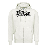 Oatmeal Heather Van Morrison Music Zipper Hoodie - artisFamous