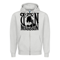 Dove Grey Van Morrison Music Zipper Hoodie - artisFamous
