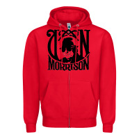 Red Van Morrison Music Zipper Hoodie - artisFamous