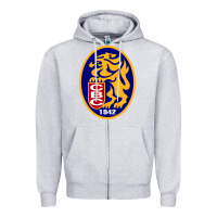 Heather Grey leones del caracas Zipper Hoodie - artisFamous