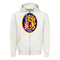 Oatmeal Heather leones del caracas Zipper Hoodie - artisFamous