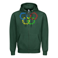 Sports Green winter olympics Zipper Hoodie - artisFamous