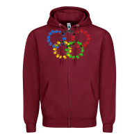 Burgundy winter olympics Zipper Hoodie - artisFamous