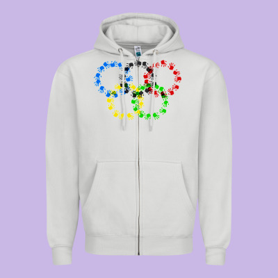 Winter Olympics Zipper Hoodie Designed By Artisfamous