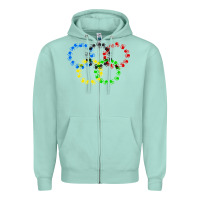 Seafoam winter olympics Zipper Hoodie - artisFamous