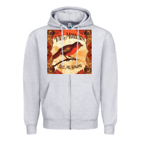 Heather Grey Van Morrison Music Zipper Hoodie - artisFamous