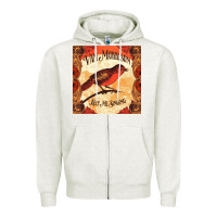 Oatmeal Heather Van Morrison Music Zipper Hoodie - artisFamous