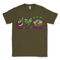 Army Green peace love mardi gras king cake Classic Tee - RanaPortraitStore