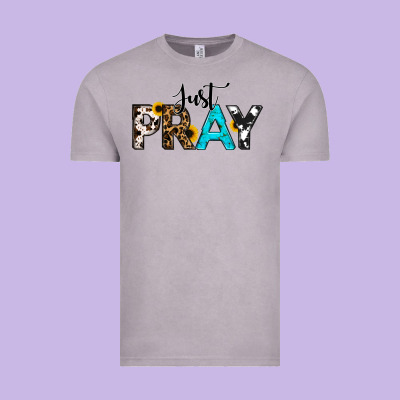 Just Pray Vintage Tee Designed By Ranaportraitstore