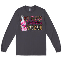 Smoke V is For Valentine Vodka Long Sleeve Tee - CowhideDigitalArt