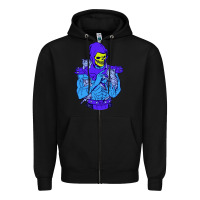 Black skeletor's cat premium scoop csic las Zipper Hoodie - artisFamous