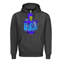Charcoal Heather skeletor's cat premium scoop csic las Zipper Hoodie - artisFamous