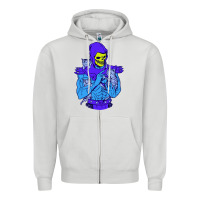 Dove Grey skeletor's cat premium scoop csic las Zipper Hoodie - artisFamous