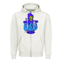 Oatmeal Heather skeletor's cat premium scoop csic las Zipper Hoodie - artisFamous