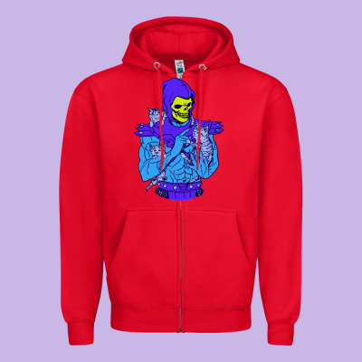 Skeletor's Cat Premium Scoop Csic Las Zipper Hoodie Designed By Artisfamous