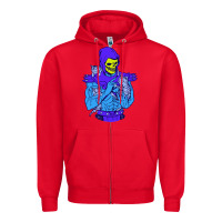 Red skeletor's cat premium scoop csic las Zipper Hoodie - artisFamous