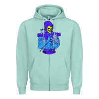 Seafoam skeletor's cat premium scoop csic las Zipper Hoodie - artisFamous