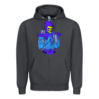 Smoke skeletor's cat premium scoop csic las Zipper Hoodie - artisFamous