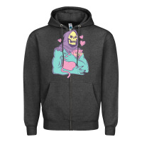Charcoal Heather skeletor's cat premium scoop classic Zipper Hoodie - artisFamous