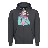 Smoke skeletor's cat premium scoop classic Zipper Hoodie - artisFamous